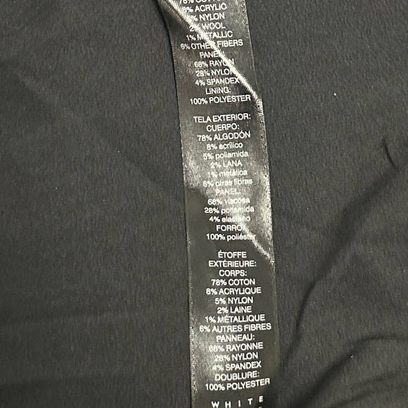 White House Black Market Tweed Pencil Skirt Metallic Black/Blue/Mauve Women’s 14 - Picture 9 of 12